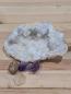Preview: Druse/Geode Quarz, ovale Schalenform mit tollen Spitzen
