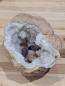 Preview: Druse/Geode Quarz, tiefe Höhle mit milchigen Spitzen