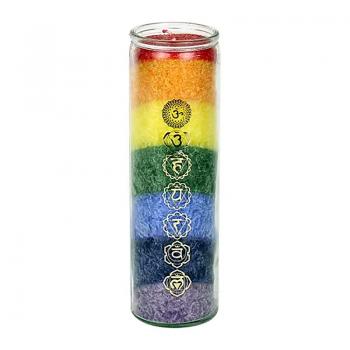 Chakra Kerze im Glas Zeder/Geißblatt