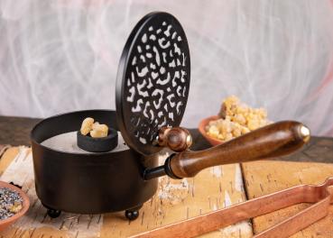 Deva - Räuchergefäßmit Holzgriff Räucherpfanne