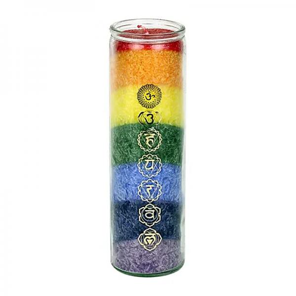 Chakra Kerze im Glas Zeder/Geißblatt